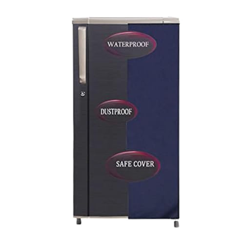 NITASHA Water and dustproof Fridge Cover Compatible for LG 190 litres 3 Star Single Door Refrigerator, Blue Plumeria GL-B201ABPD (Design NO:- Blue) - Image 3