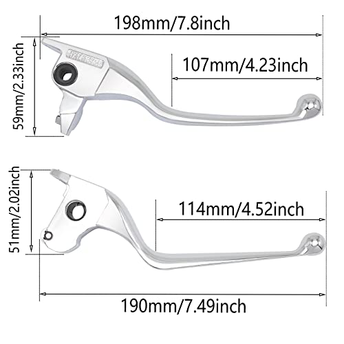 JUNJUMOTO Motorcycle Hand Brake Clutch Levers Compatible with Harley Touring Street Glide Electra Glide 2014-2016 Road Glide 2015-2016 FLHRSE CVO Road King 2016 - Image 2