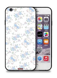 Apple iPhone 6 Plus/6s Plus Protective Case Cute Teddy Bear And Flowers Icon
