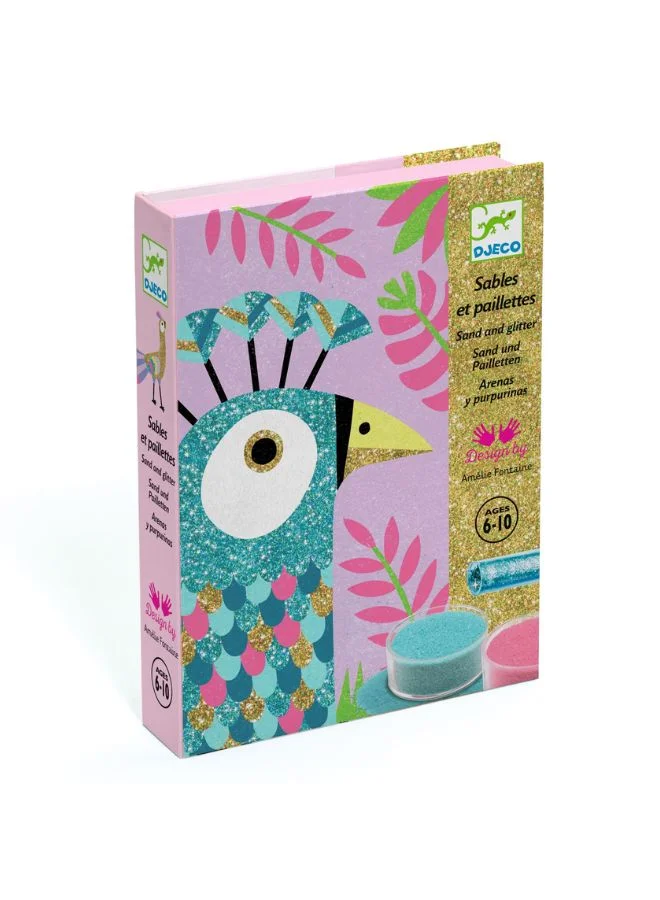 DJECO Dazzling Birds Sand & Glitter Art