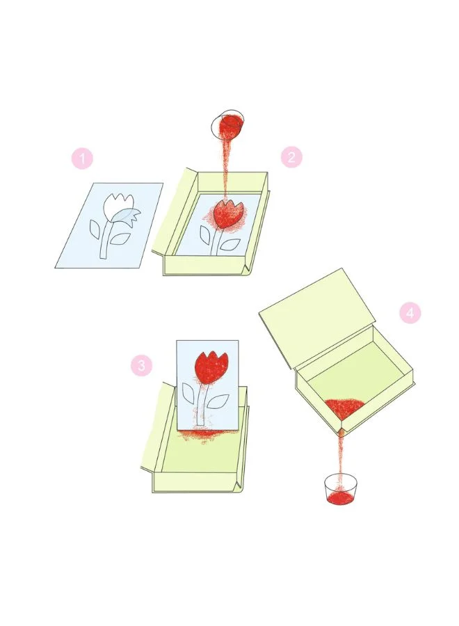 DJECO Dazzling Birds Sand & Glitter Art