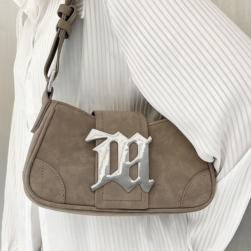2025 Niche Design Women'S Bag Retro Suede Bag Shoulder Handbag 2K Millennial Girl Underarm Bag - Image 2