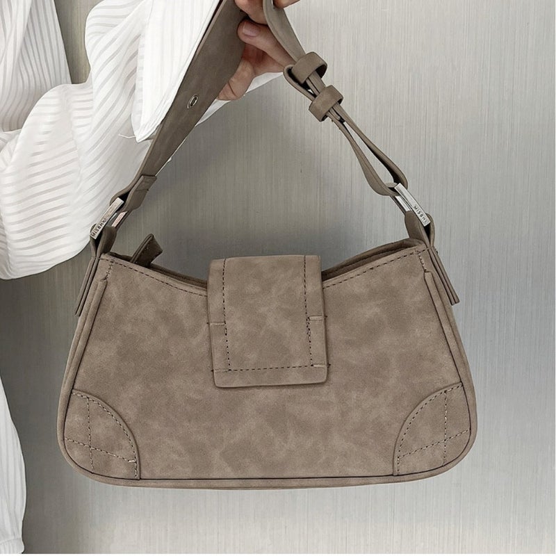 2025 Niche Design Women'S Bag Retro Suede Bag Shoulder Handbag 2K Millennial Girl Underarm Bag - Image 4