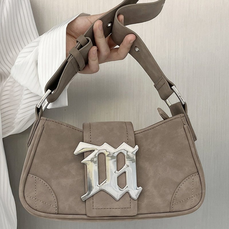 2025 Niche Design Women'S Bag Retro Suede Bag Shoulder Handbag 2K Millennial Girl Underarm Bag - Image 3