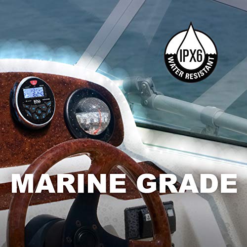 BOSS Audio Systems MGR350B Marine Boat Stereo Gauge Receiver – Bluetooth Head Unit, No CD DVD Player, Built-in 4 Channel Amplifier, Weatherproof, USB, USB Charging - Image 3