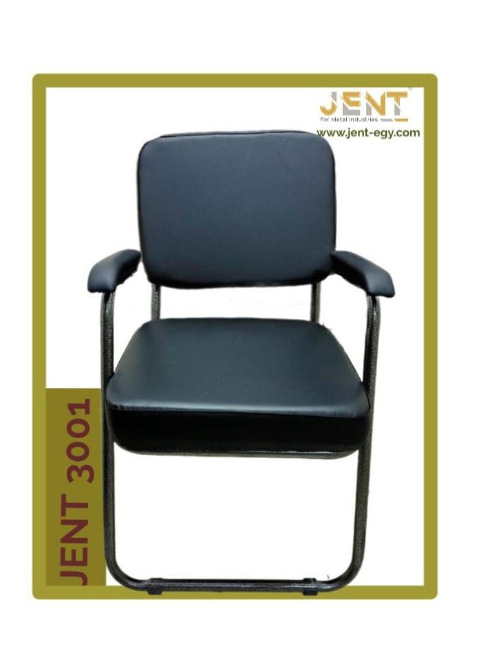 JENT - A Large And Very Comfortable Reception Chair -Black - Image 1