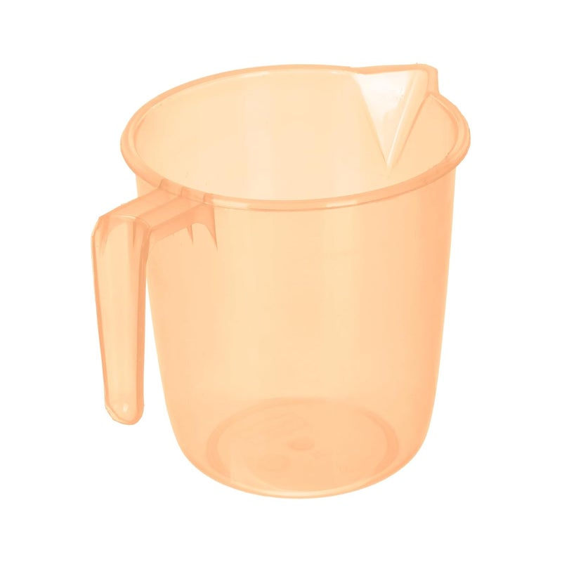Urbane Home Urbane Home Set of 6 Bathroom Combo Set 2 Piece Tub25 L with 2 Piece Bucket13 L 2 Piece Mug1100 ml Bathing Set Bathing Set Bathroom Accessories Set Transparent Orange  - Image 5