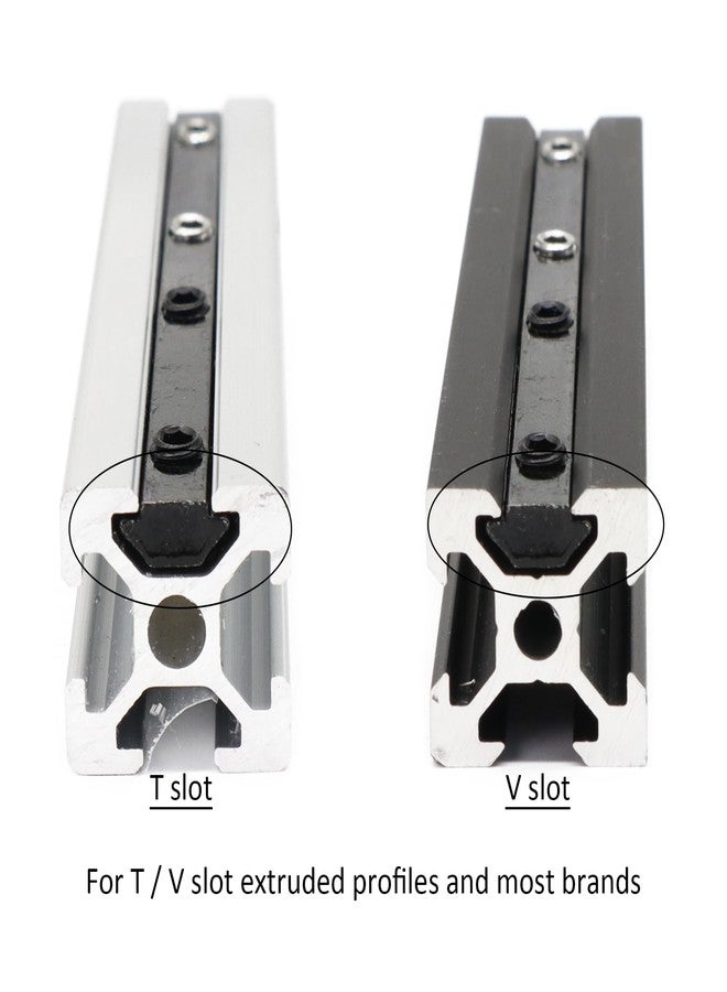 BLCCLOY 10Pcs 2020 Aluminum Extrusion T Slot Corner Bracket Extruded Hardware Straight Line Connector with Screw for 20 Series Black 20/20 80 20 2040 T V Slot Aluminum Profile Length Fasteners - Image 5
