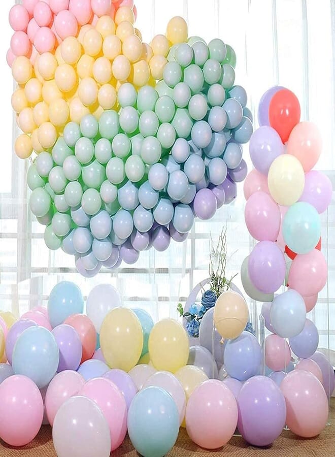 Secret Pastel Colorful Latex Party Balloons 100Pack 12 Inches Macaron Assorted Rainbow Balloons for Birthday Baby Shower Party Decoration