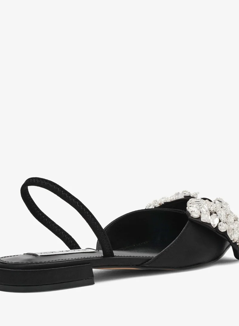 STEVE MADDEN Sloane St. Black Flat Sandals