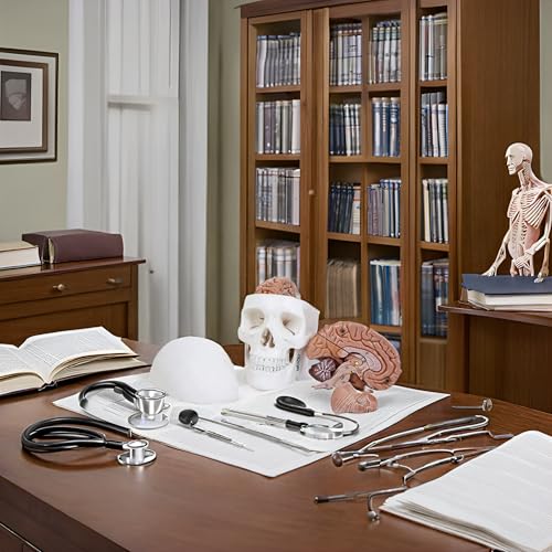 LABZIO Skull Models - Anatomical Life Size Precisely Made Skull Models for Educational and Learning Purpose (Skull Model with Movable Jaw & 8 Parts Dissectible Brain) - Image 4
