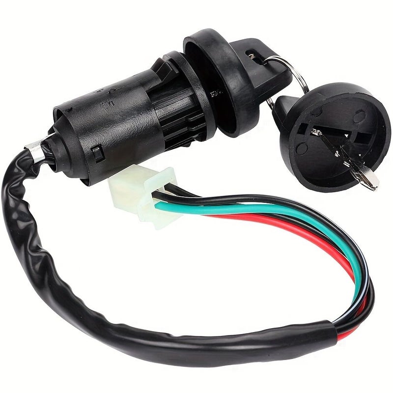 4 Pin Ignition Key Switch With Wires Suitable For 50cc To 125cc Chinese Atvs Quads And Dirt Bikes - Image 1