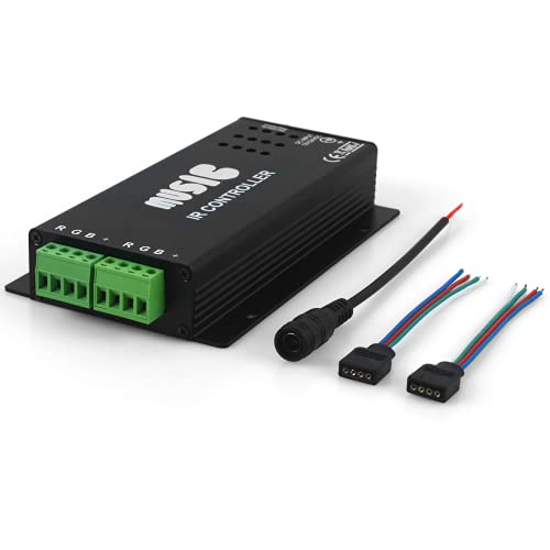 RGBZONE RGB 4-PIN LED Controller, DC12-24V LED Light Strips Controller, 24-Keys IR Wireles Remote Control, Music Sync for 5050 3528 RGB LED Strip Light - Image 2