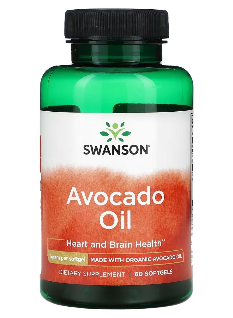 Swanson, Avocado Oil, 1,000 mg, 60 Softgels
