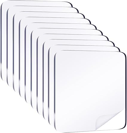 YPTC YPTC 10pcs Clear Double Sided Adhesive Pads for Mounting Waterproof 236inch Double Sided Sticker Super Strong Heavy Duty Washable Sticky Patch Walls Hanging Nano Gel for DIY Craft Home Office