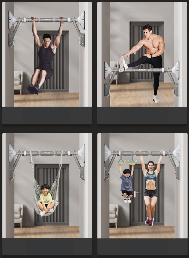 بيج ماكس عمود سحب بحجم 78-92 سم مع مقعد أرجوحة معلق على الباب، للاستخدام الخارجي/الداخلي للأطفال، يتحمل وزن حتى 800 كغ، تركيب بسيط، قفل آمن، للتمارين ولعب الأطفال - Image 2