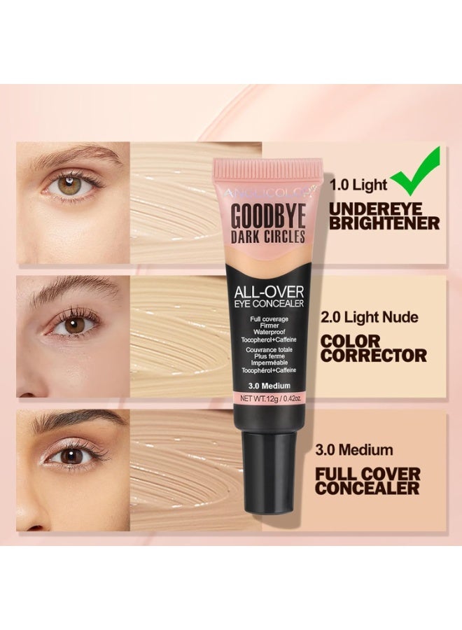 Anglicolor Under Eye Concealer,Eraser Eye Concealer, Under-eye Brightener & Primer Dark Circles, Highly Pigmented and Water-Resistant, Eye Colour Corrector Korean Makeup, Vegan & Cruelty-free - Image 2