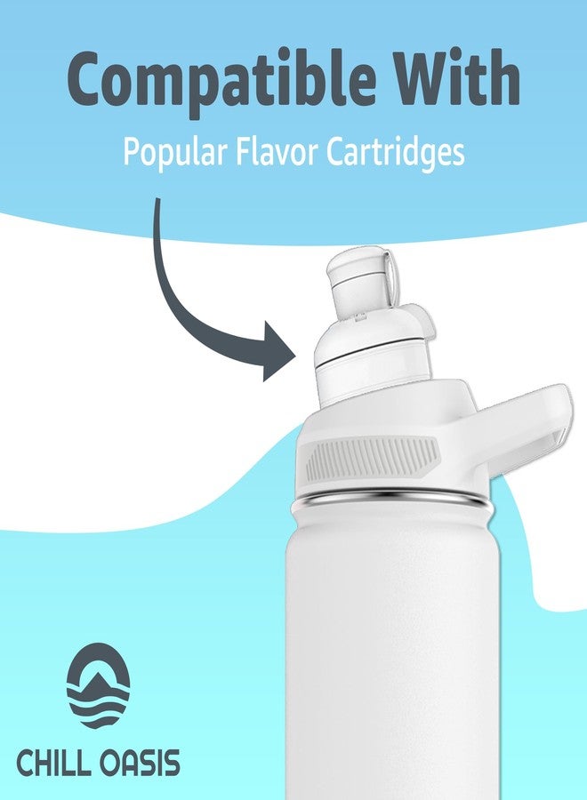 Chill Oasis Replacement Lid For Cirkul Water Bottle | Fits Flavor Cartridges | BPA Free, Leak Proof, and Dishwasher Safe - Image 2