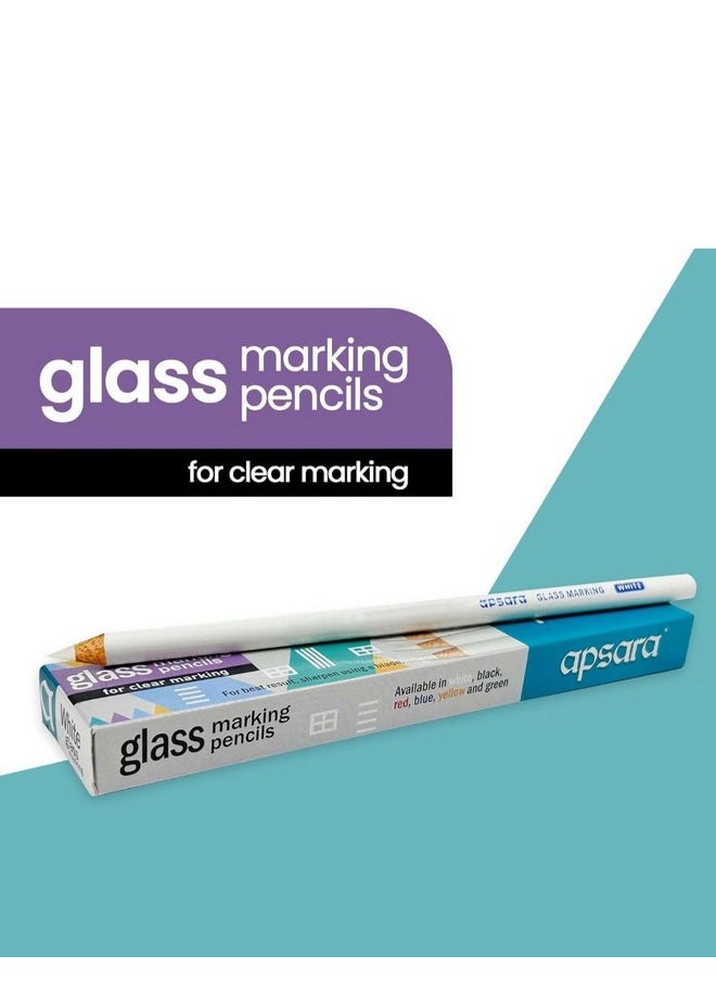 Apsara Glass Marking Pencils, Long-lasting Use, Made of Quality Wood Material, Resistant to Water & Fading, Smooth & Practical to Use, Easy for Marking- White (Pack of 10) - pzsku/Z6A957BCBB7C249701BC0Z/45/_/1740982470/62733ad2-ebb5-4c73-942a-28a06d821150