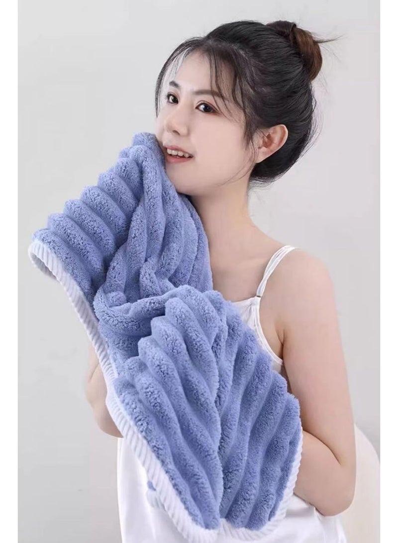 Soft Microfiber Hand Towels 3Pack, Super Absorbent Ribbed Towel for Hair Spa Sports Travel, 35x75cm - Image 4