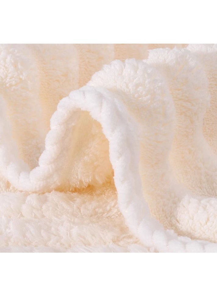 Soft Microfiber Hand Towels 3Pack, Super Absorbent Ribbed Towel for Hair Spa Sports Travel, 35x75cm - Image 2