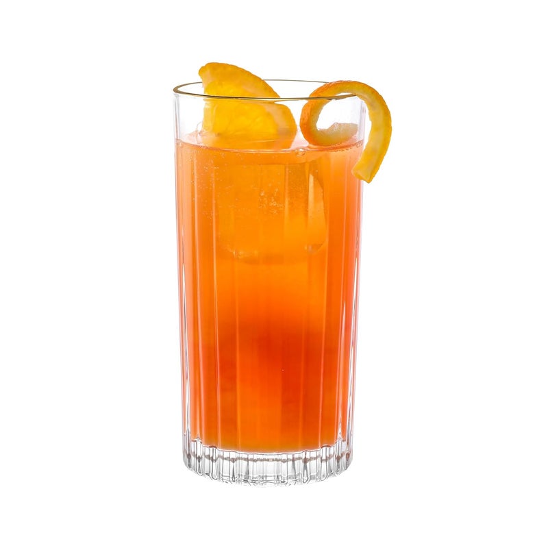 DUBBLIN Bristol 420 Gold Premium Juice and Water Glasses - Set of 6 | Stylish Transparent Drinking Glasses for Water, Juice, and Cocktails -420 ML - Image 5