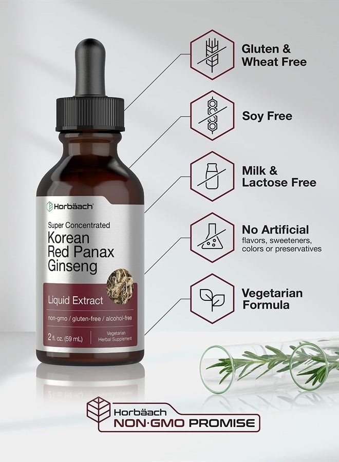 Horbäach Korean Red Ginseng | 2 fl oz Liquid Extract | Panax Ginseng | Vegetarian, Non-GMO, Gluten Free Supplement | by Horbaach - Image 3