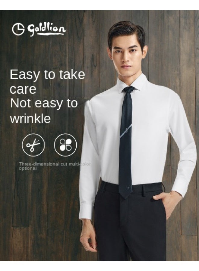 Goldlion 【cloud-touch Shirt】قميص مودال ناعم مقاوم للتجاعيد بأكمام طويلة وقميص عمل ذو لون صلب بتصميم ضيق - Image 1