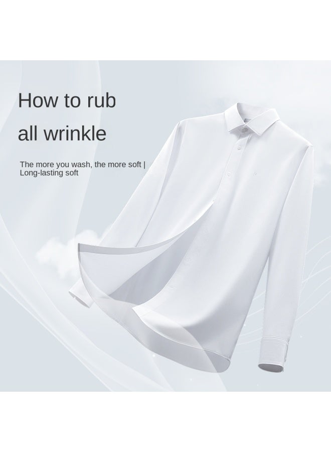 Goldlion 【cloud-touch Shirt】قميص مودال ناعم مقاوم للتجاعيد بأكمام طويلة وقميص عمل ذو لون صلب بتصميم ضيق - Image 3