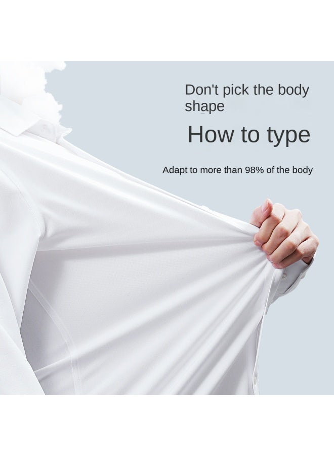 Goldlion 【cloud-touch Shirt】قميص مودال ناعم مقاوم للتجاعيد بأكمام طويلة وقميص عمل ذو لون صلب بتصميم ضيق - Image 4