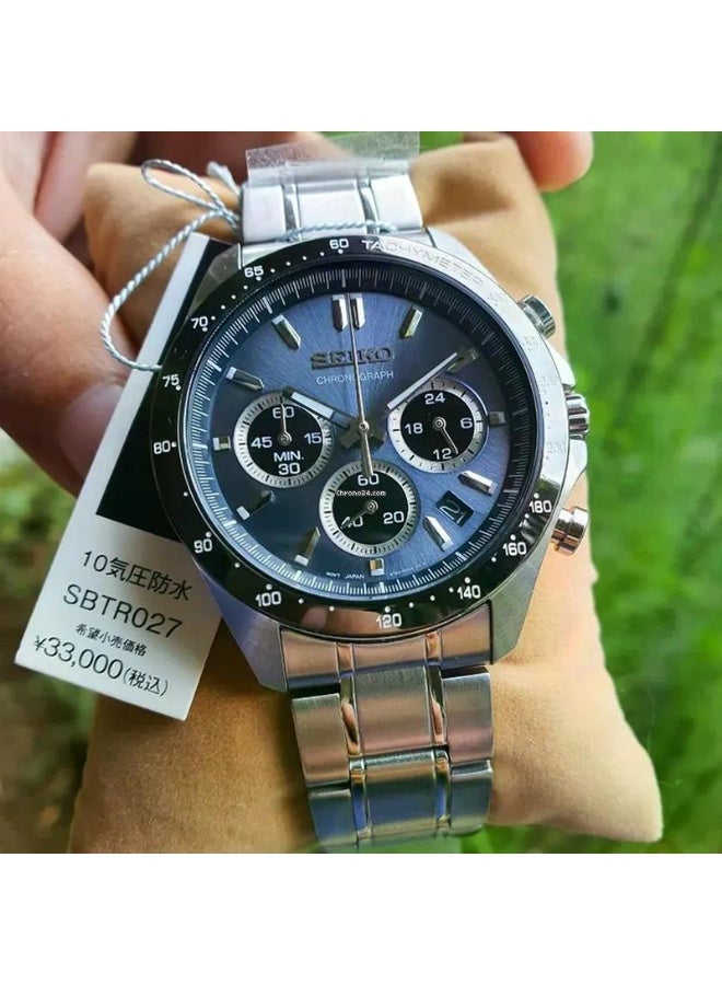 Seiko Spirit Chronograph Blue Panda Dial Stainless Steel Men's Watch SBTR027 - Image 2
