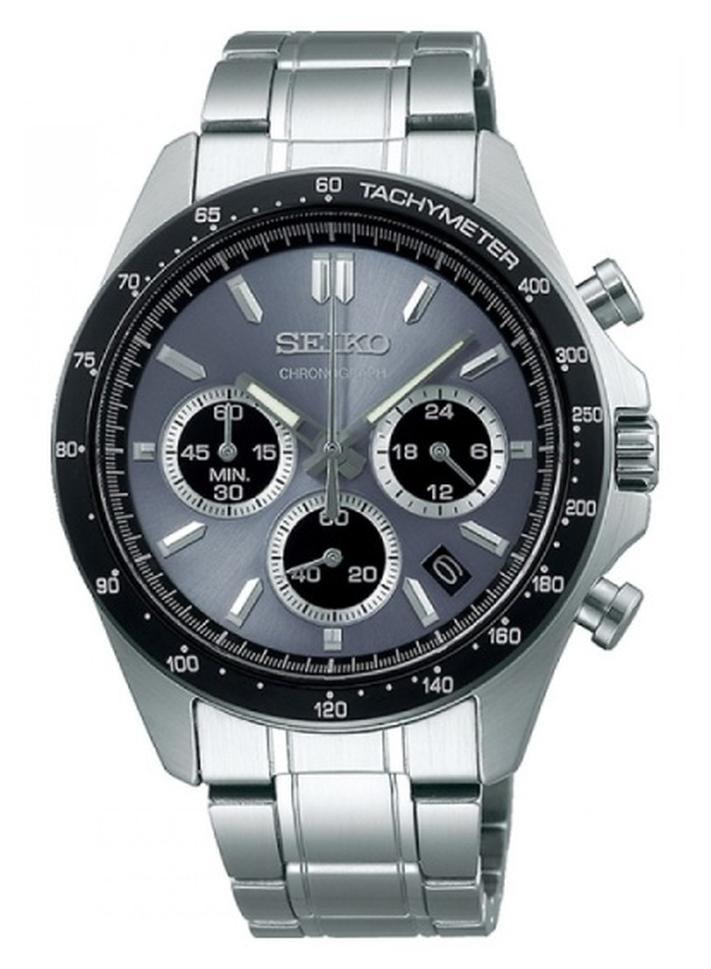 Seiko Spirit Chronograph Blue Panda Dial Stainless Steel Men's Watch SBTR027 - Image 1