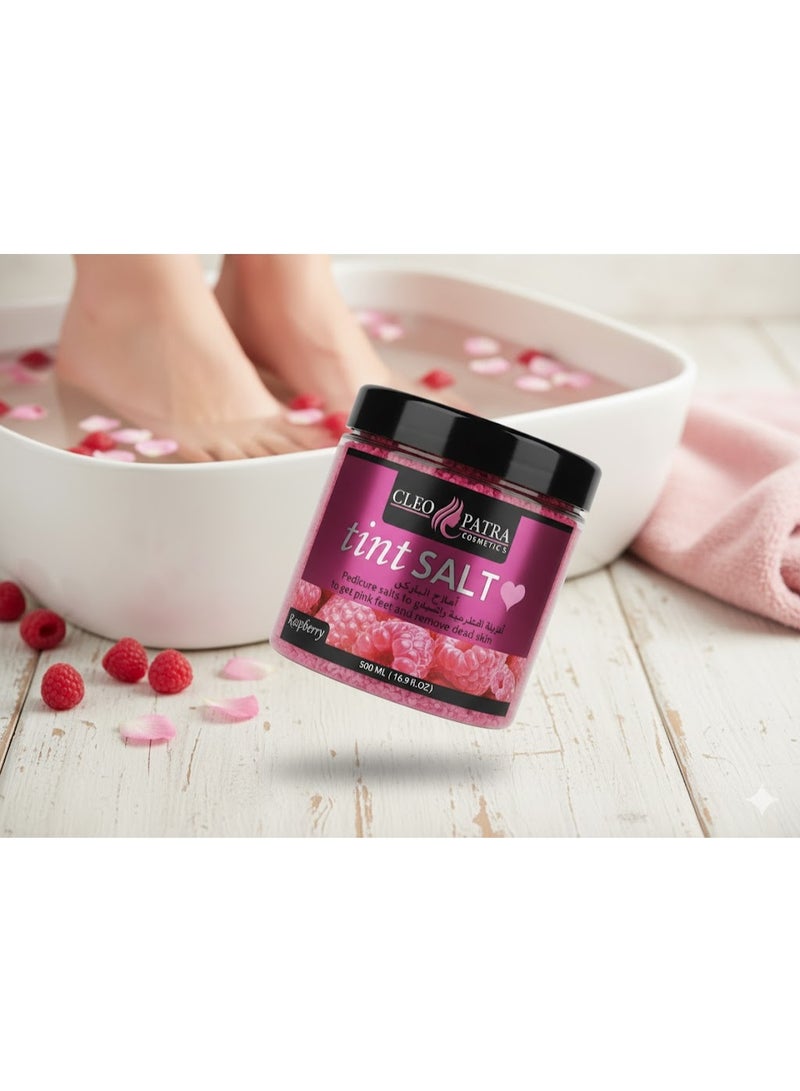 CLEOPATRA Tint Pedicure SALT (Raspberry) - 500mL - Image 2