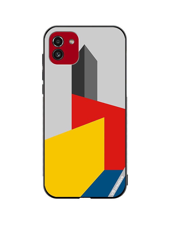 VR CREATIVE Protective Case Cover For Samsung Galaxy A03 Bauhaus Tower Design Multicolour - Image 1