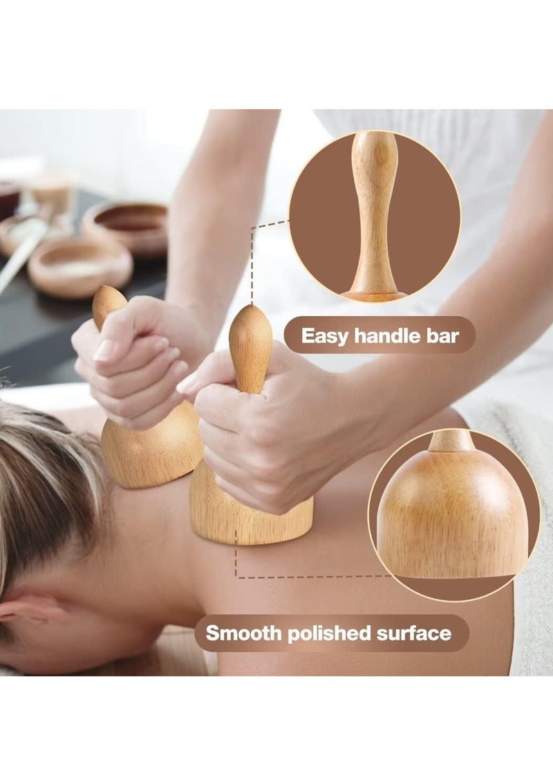 GUDOO 5 Pieces Wood Therapy Kit Massage Tools Maderoterapia Kit Wood Massager Roller Wood Gua Sha Roller Manual Wooden Fascia Massage for Release Cellulite Muscle Blasting Pain Relief Body Sculpting Tools  - Image 3