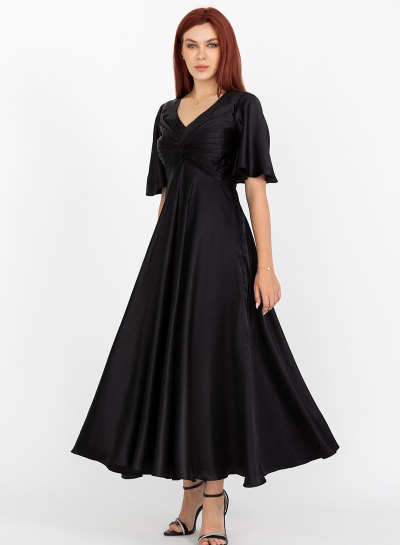 IZEL Satin A-Line Dress  - Image 2