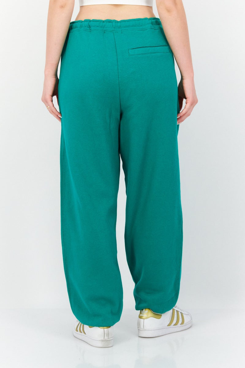 French Connection Women Regular Fit Brand Logo Jogger Pants, Green - Image 2