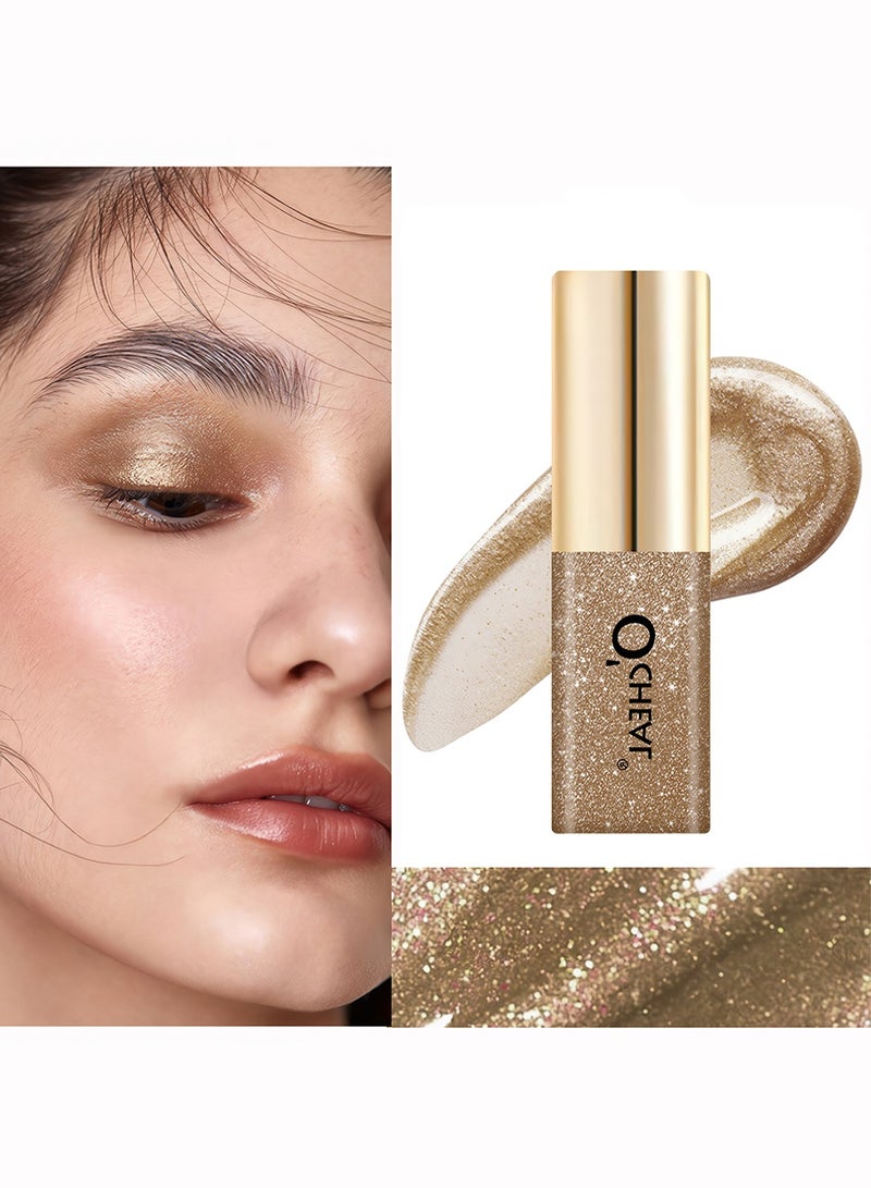 OCHEAL Liquid Glitter Eyeshadow, Glitter And Glow Liquid Eye Shadow, Highly Pigmented, Glittery Finish, Long-Wearing, Transfer Proof - 02 Coffee - 3.5g - Image 1