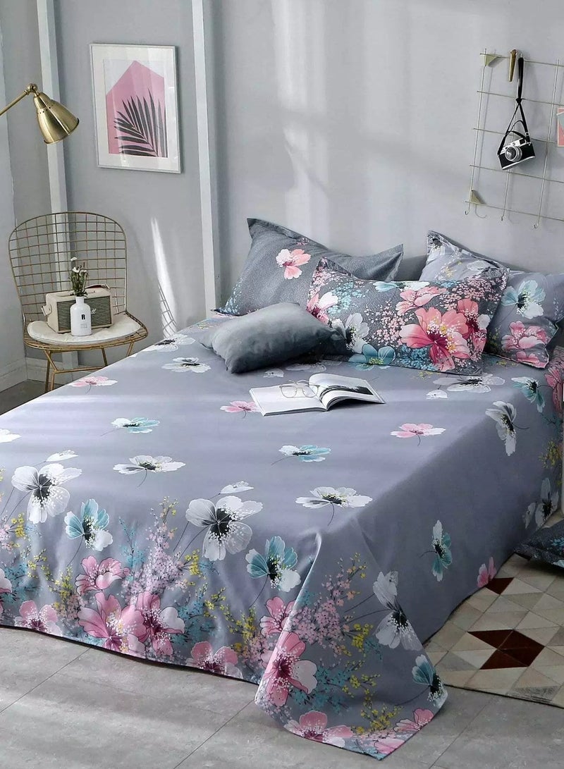Flower Print Flat Sheet 1PC  - Image 1