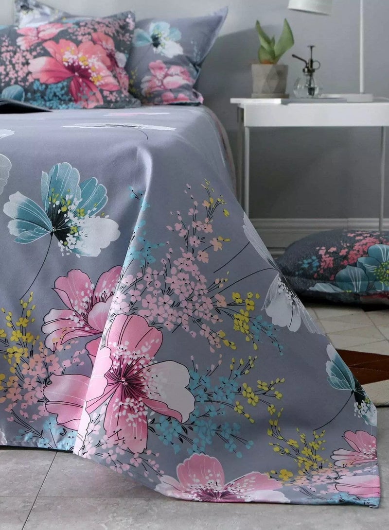 Flower Print Flat Sheet 1PC  - Image 3