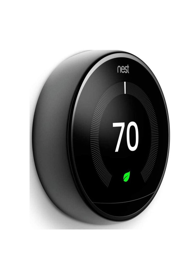 Google - Nest 3rd Generation learning programmable Thermostat Mirror Black - Image 1