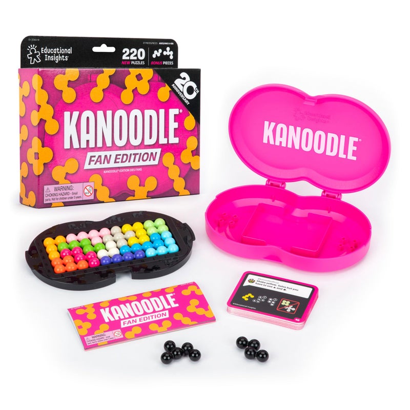 Educational Insights Kanoodle Fan Edition 20th Anniversary Magenta 3D Puzzles for Kids Teens and Adults Brain Teasers for Kids 812 Challenging Logic Puzzles Single Player Puzzle Toys - Image 3