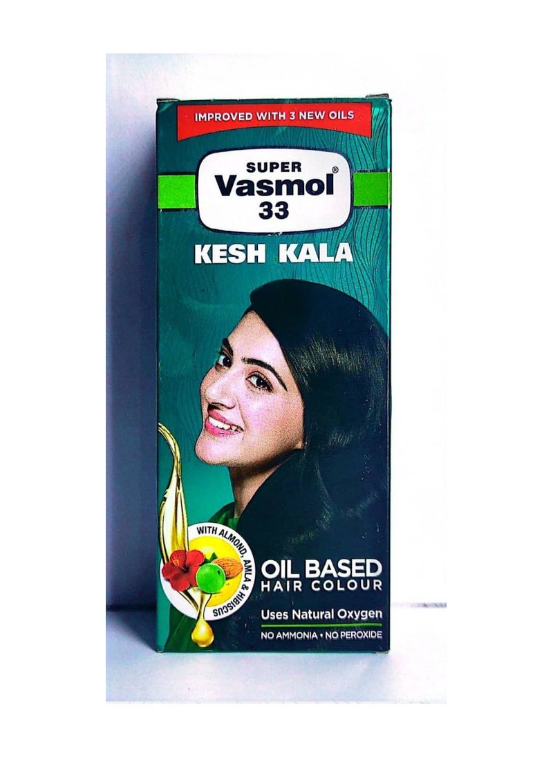 Super Vasmol 33 - SUPER VASMOL33 KESH KALA OIL BASED HAIR COLOUR 100ML - Image 1