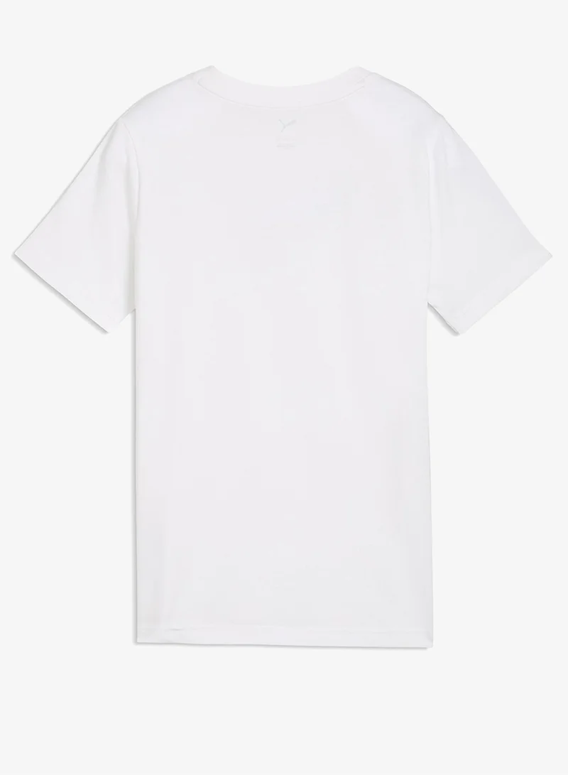 PUMA Youth Graphic Floral Cat T-Shirt