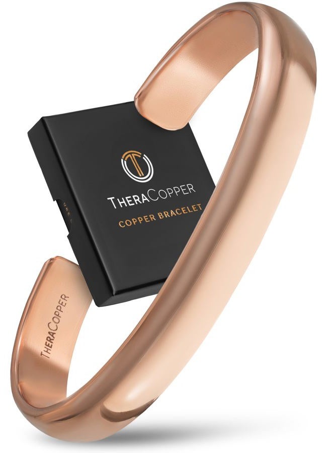 TheraCopper Copper Bracelet for Men & Women — 100% Pure Copper Bracelets — Raw, Solid & Uncoated Authentic Handmade Tibetan Bracelet Cuff Bangles (Plain) - Image 1