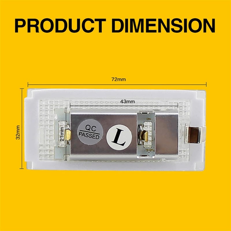 QASULER 2PCS LED License Plate Light for E46 Series - Image 2