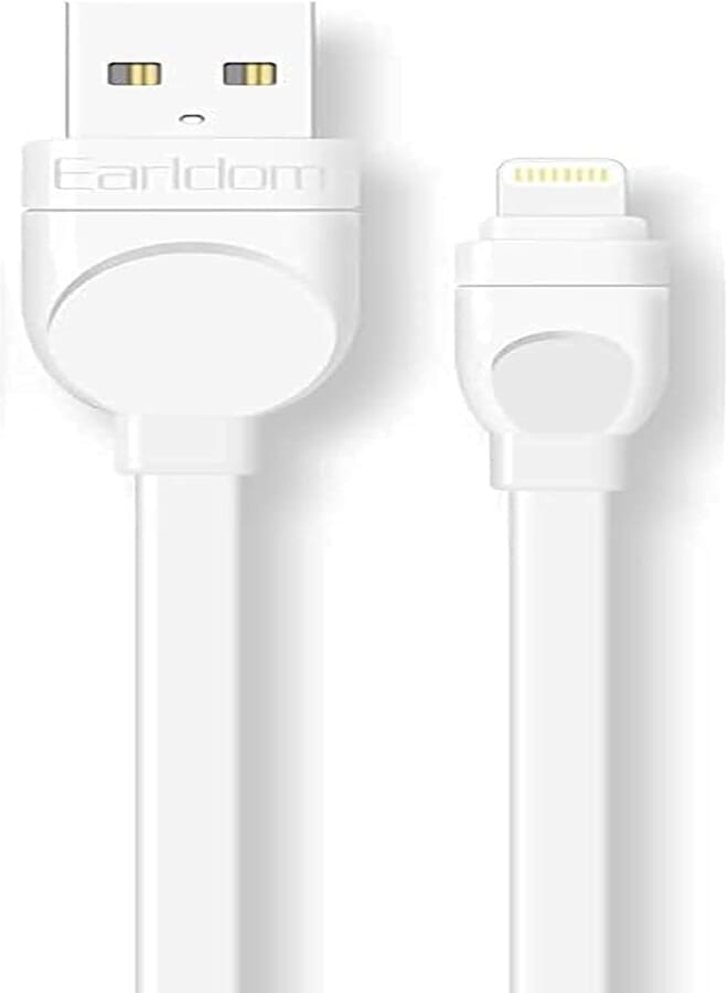 Earldom EC-108I Lightning Fast Charger Data Cable - White