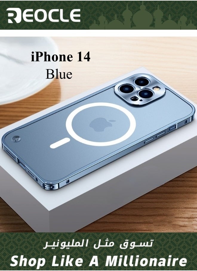 REOCLE Electroplated Case for iPhone 14 Camera Lens Full Protection Compatible with MagSafe Wireless Charging Shockproof Soft TPU Phone Cover  - Image 1