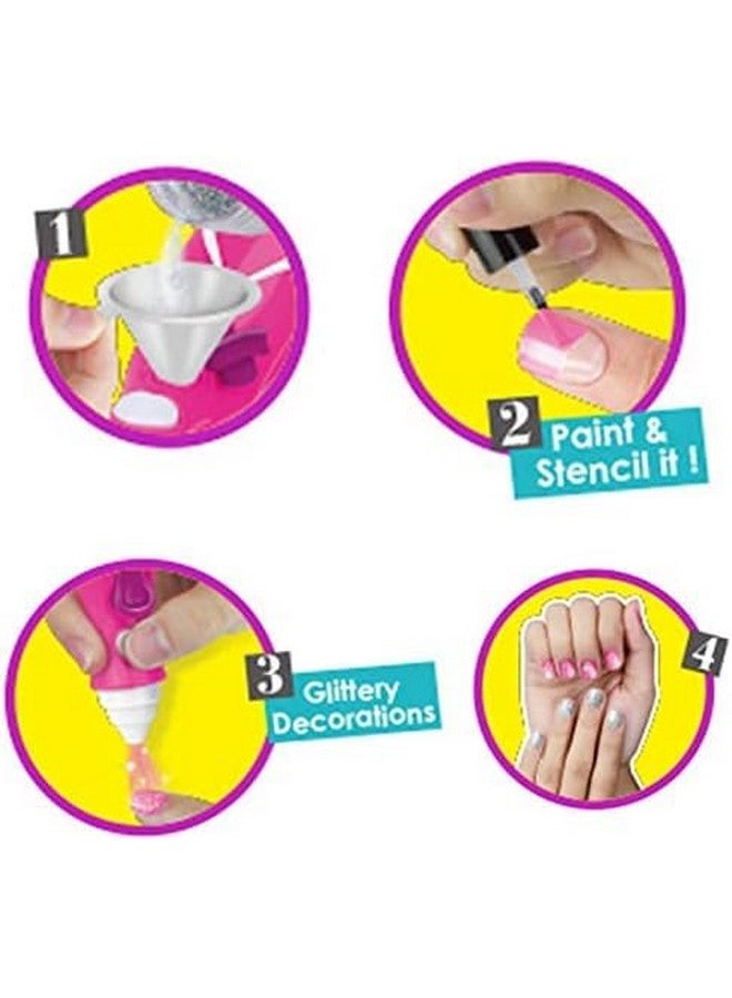 PANSHUB Nail Art Studio, Nail Salon Glitter Set, salon game at home and throw a mani Glitter Accents Nail Art Party Nail Care Essentials - Image 2