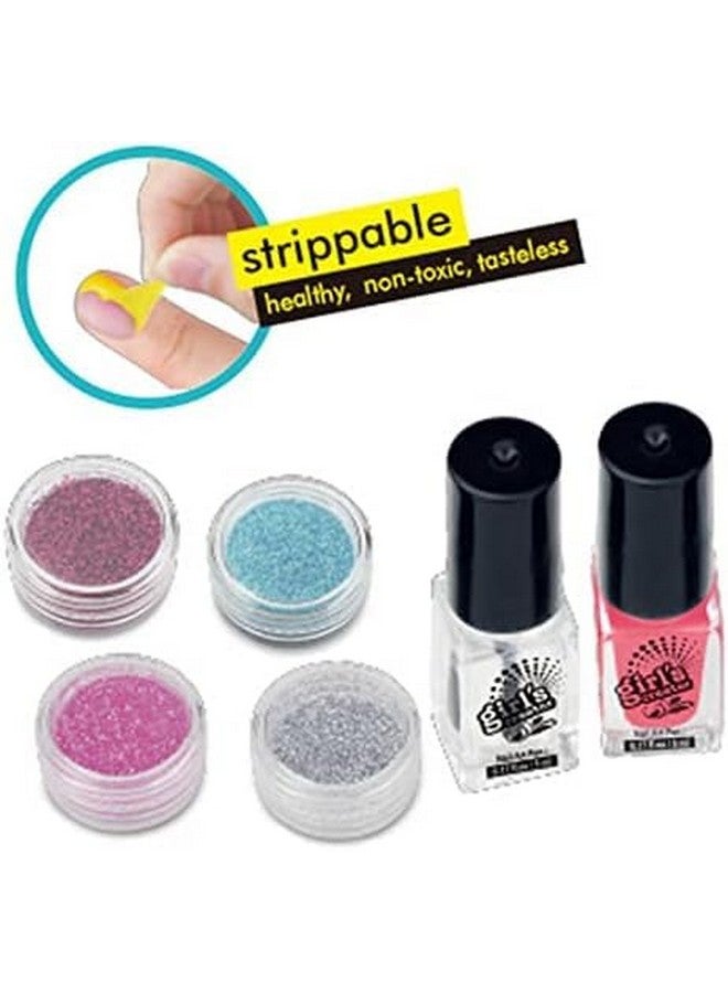 PANSHUB Nail Art Studio, Nail Salon Glitter Set, salon game at home and throw a mani Glitter Accents Nail Art Party Nail Care Essentials - Image 3